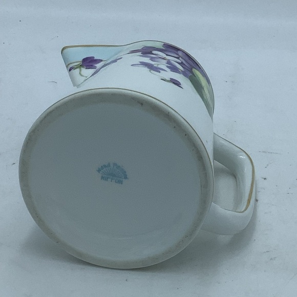 Antique Hand Painted Nippon Violets Creamer Pitcher - Picture 8 of 8